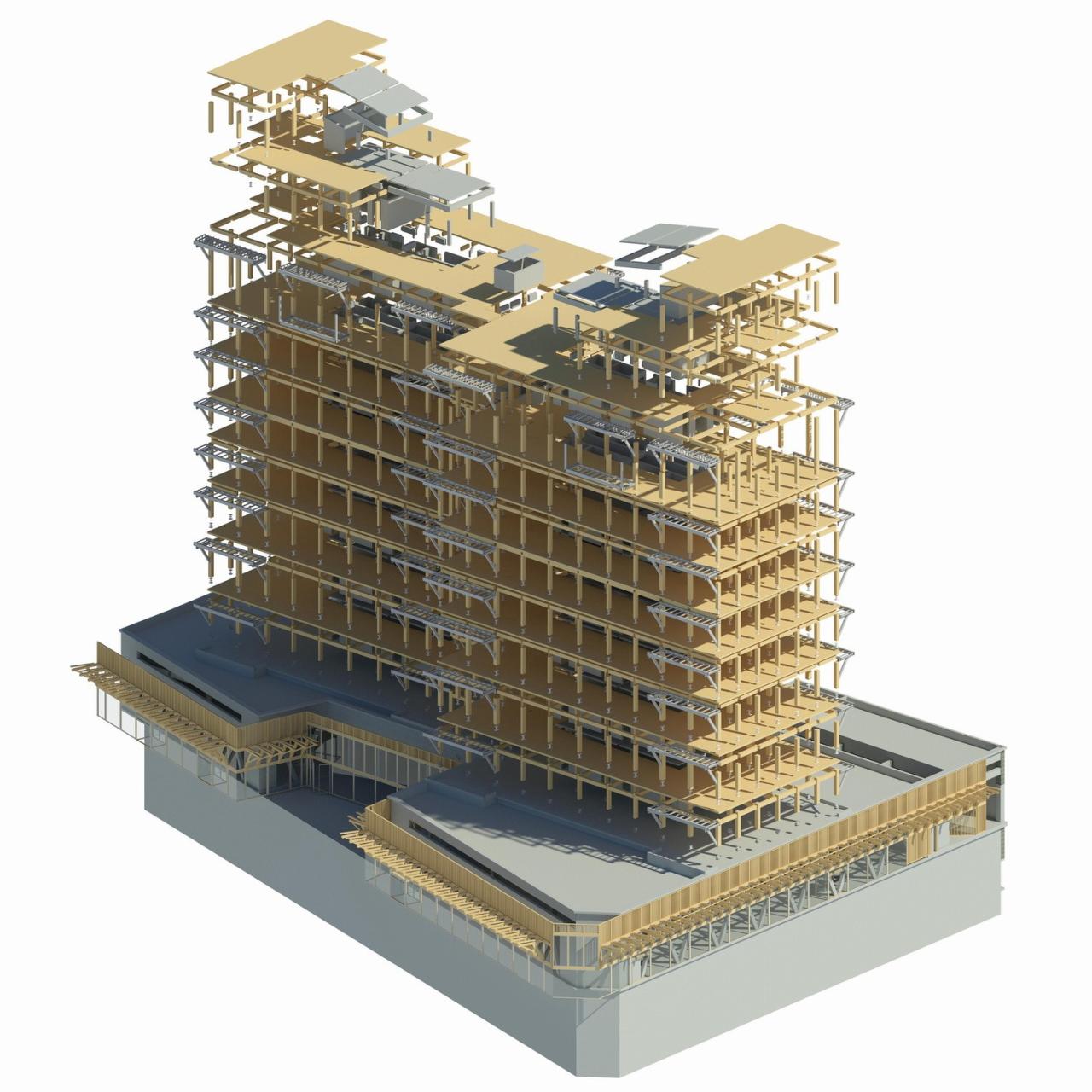 BIM建筑|拉丁美洲首座交叉层压木材高层建筑,Tamango 大楼 / Juan José Ugarte G. 和 Gerardo Armanet BIM建筑|拉丁美洲首座交叉层压木材高层建筑,Tamango 大楼 / Juan José Ugarte G. 和 Gerardo Armanet