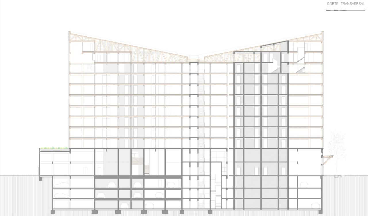 BIM建筑|拉丁美洲首座交叉层压木材高层建筑,Tamango 大楼 / Juan José Ugarte G. 和 Gerardo Armanet BIM建筑|拉丁美洲首座交叉层压木材高层建筑,Tamango 大楼 / Juan José Ugarte G. 和 Gerardo Armanet