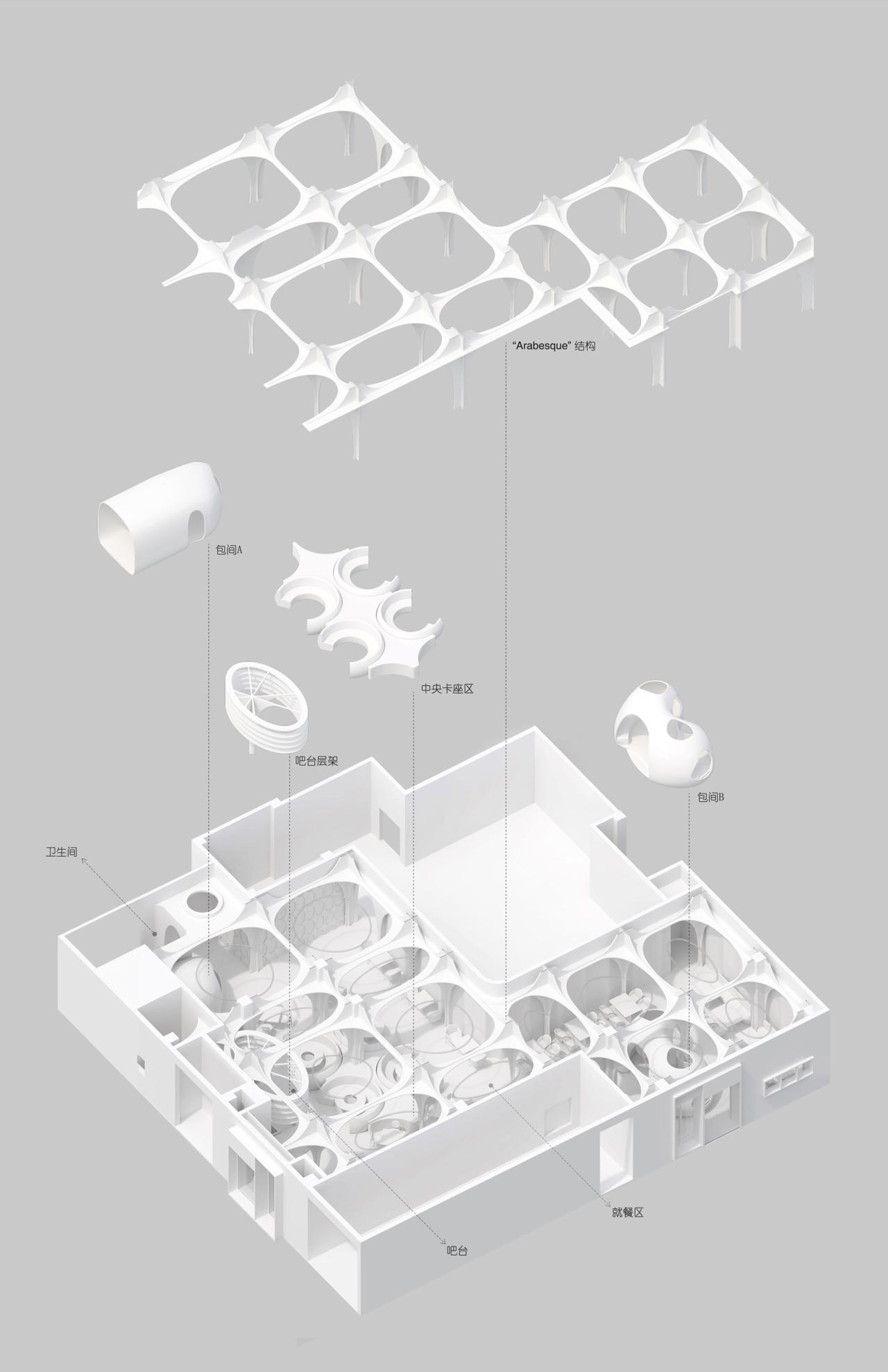 BIM建筑|Meet 11花漾餐厅 / 力场(北京)建筑设计 BIM建筑|Meet 11花漾餐厅 / 力场(北京)建筑设计