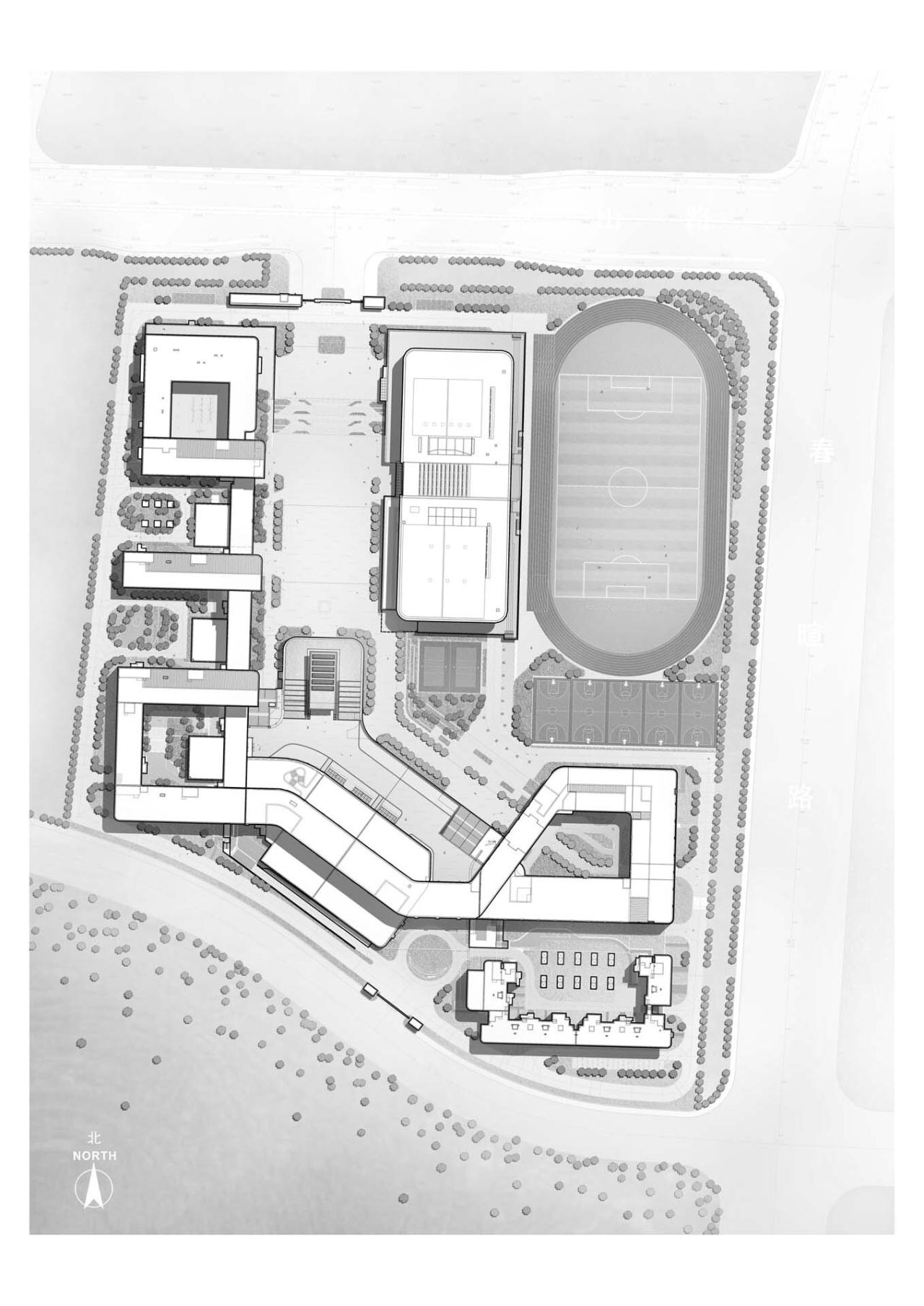 BIM建筑|济南历城二中彩石校区 / 同圆设计 BIM建筑|济南历城二中彩石校区 / 同圆设计