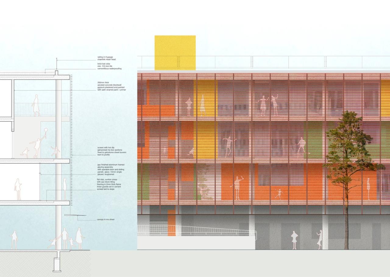 BIM建筑|Divya Shanthi 校园升级改造 / 飞象工作室 BIM建筑|Divya Shanthi 校园升级改造 / 飞象工作室