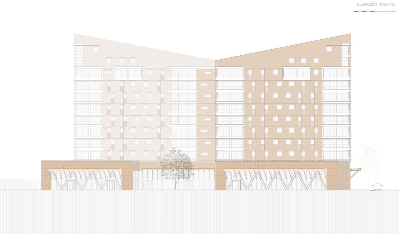 BIM建筑|拉丁美洲首座交叉层压木材高层建筑,Tamango 大楼 / Juan José Ugarte G. 和 Gerardo Armanet BIM建筑|拉丁美洲首座交叉层压木材高层建筑,Tamango 大楼 / Juan José Ugarte G. 和 Gerardo Armanet
