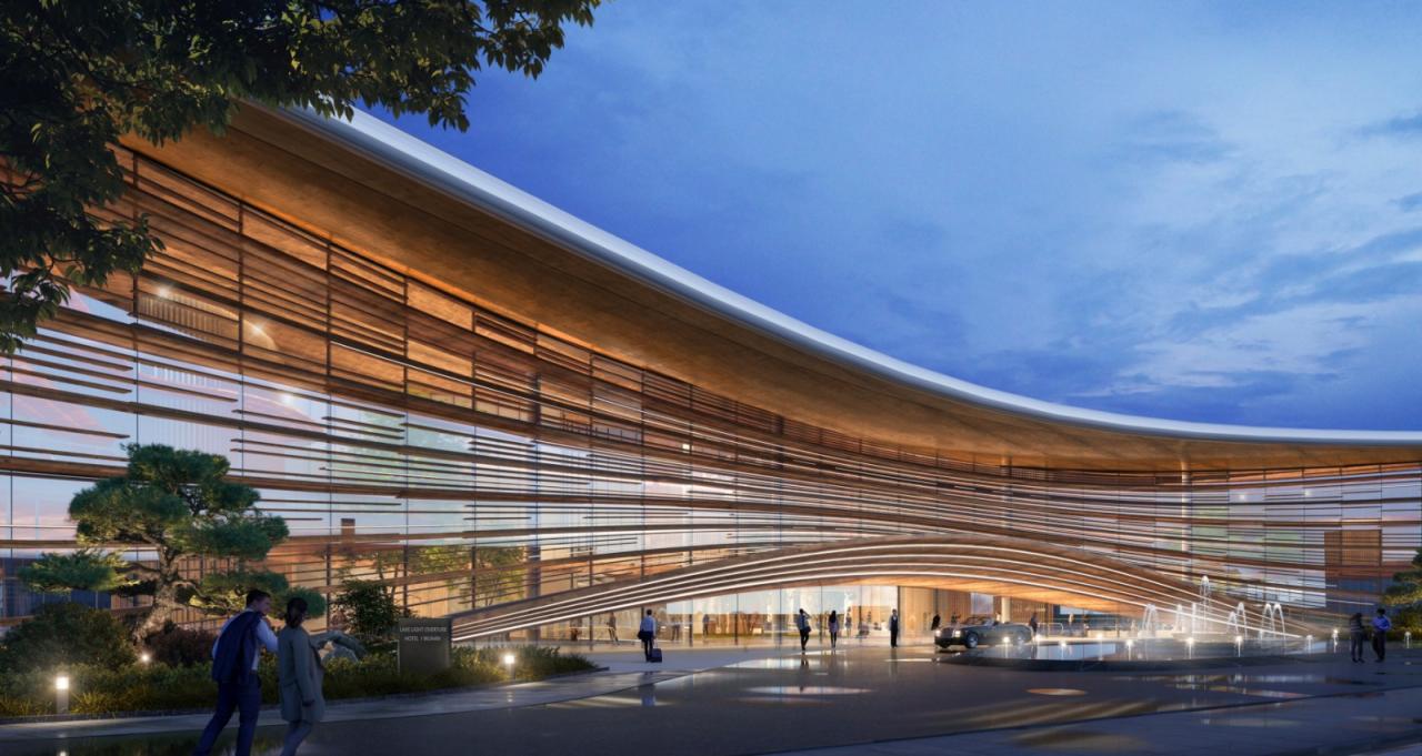BIM建筑|东湖鹤舞:武汉湖光序曲城市度假酒店(国际竞赛优胜奖)/ 维思平建筑设计 BIM建筑|东湖鹤舞:武汉湖光序曲城市度假酒店(国际竞赛优胜奖)/ 维思平建筑设计