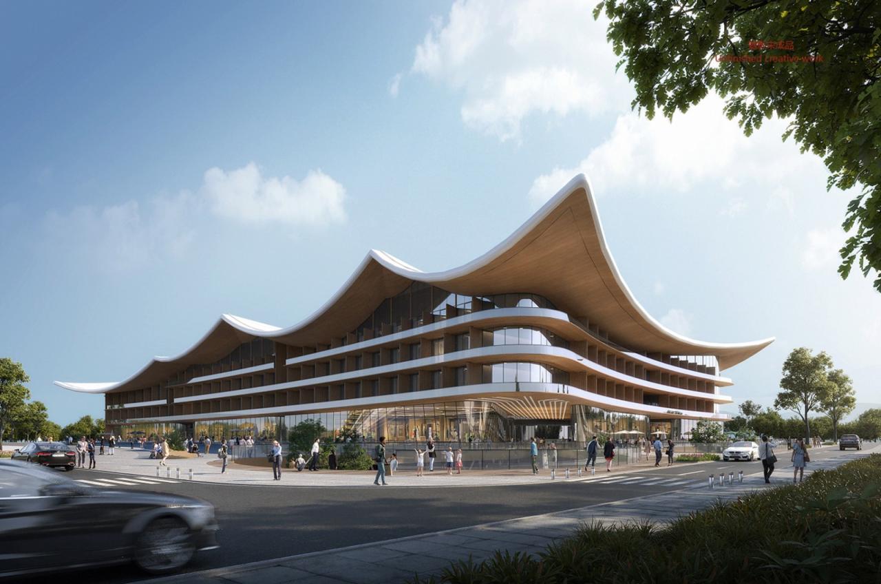 BIM建筑|东湖鹤舞:武汉湖光序曲城市度假酒店(国际竞赛优胜奖)/ 维思平建筑设计 BIM建筑|东湖鹤舞:武汉湖光序曲城市度假酒店(国际竞赛优胜奖)/ 维思平建筑设计