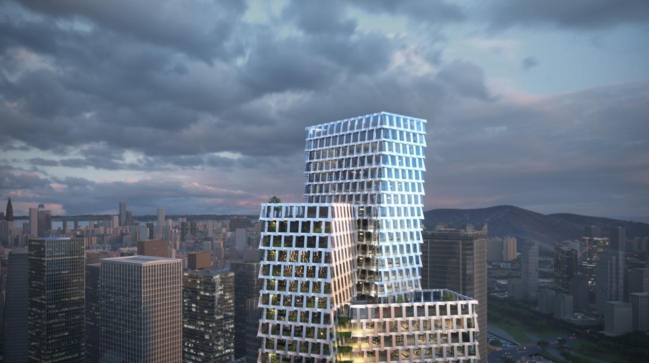 BIM建筑|深圳前海湾 PRISMA 大厦 / BIG BIM建筑|深圳前海湾 PRISMA 大厦 / BIG