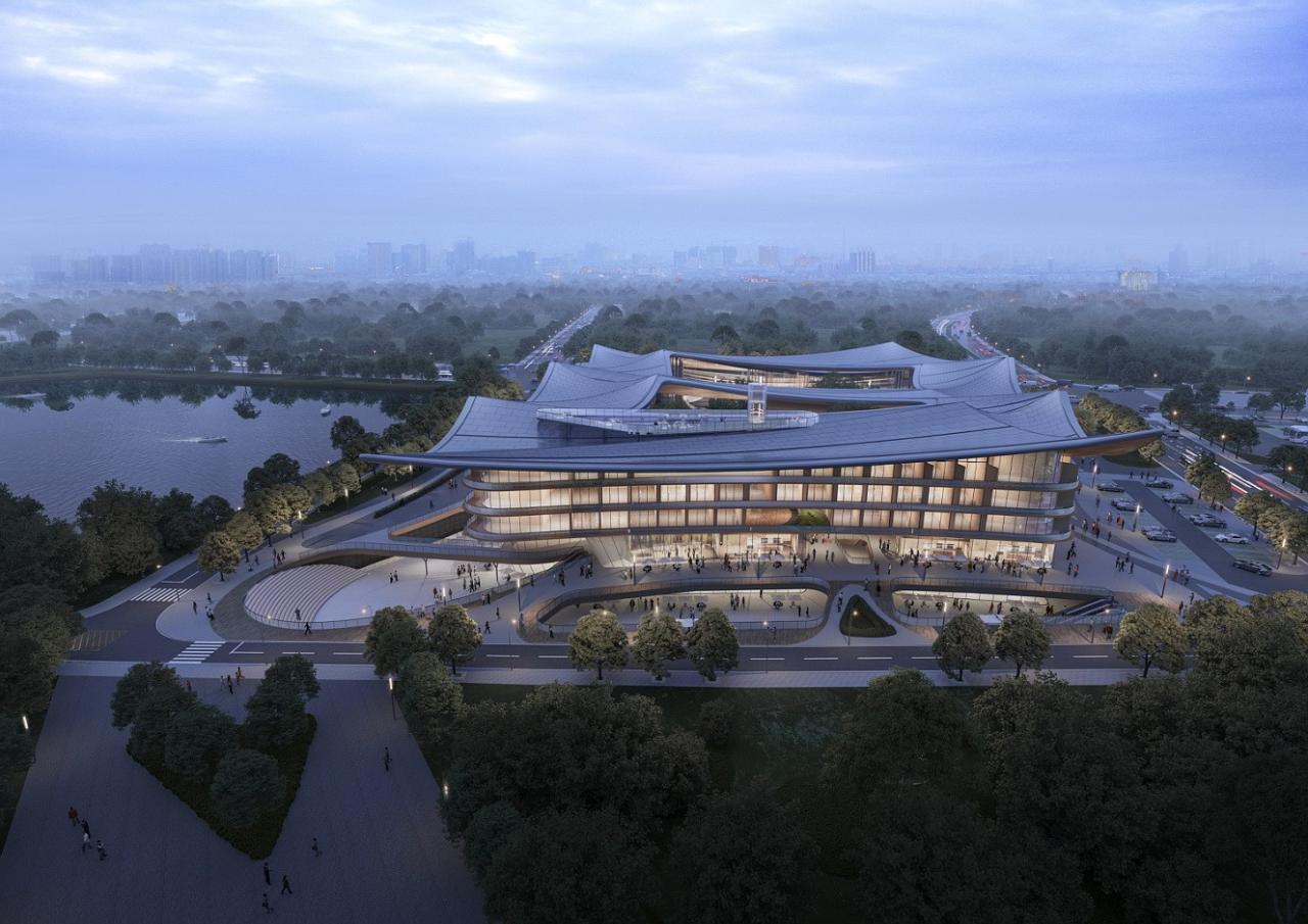 BIM建筑|东湖鹤舞:武汉湖光序曲城市度假酒店(国际竞赛优胜奖)/ 维思平建筑设计 BIM建筑|东湖鹤舞:武汉湖光序曲城市度假酒店(国际竞赛优胜奖)/ 维思平建筑设计