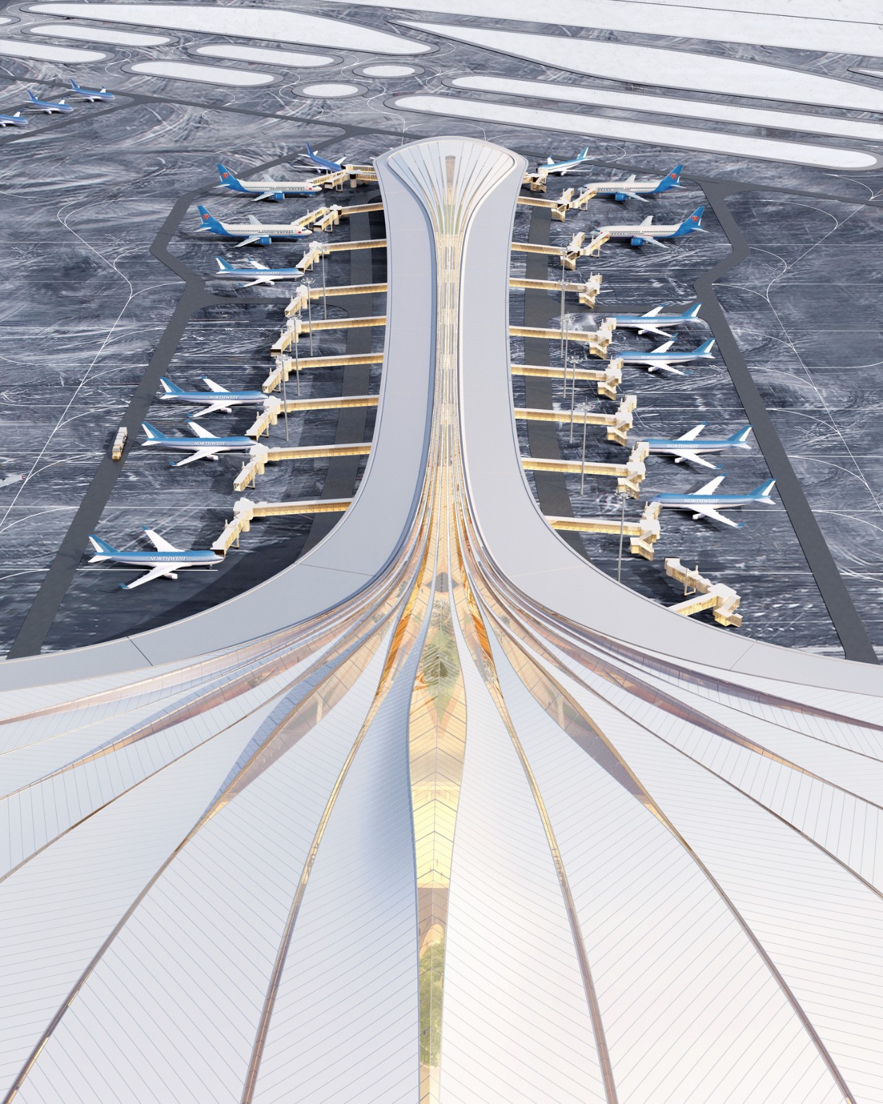 BIM建筑|长春机场新航站楼中标方案 / MAD联合体 BIM建筑|长春机场新航站楼中标方案 / MAD联合体