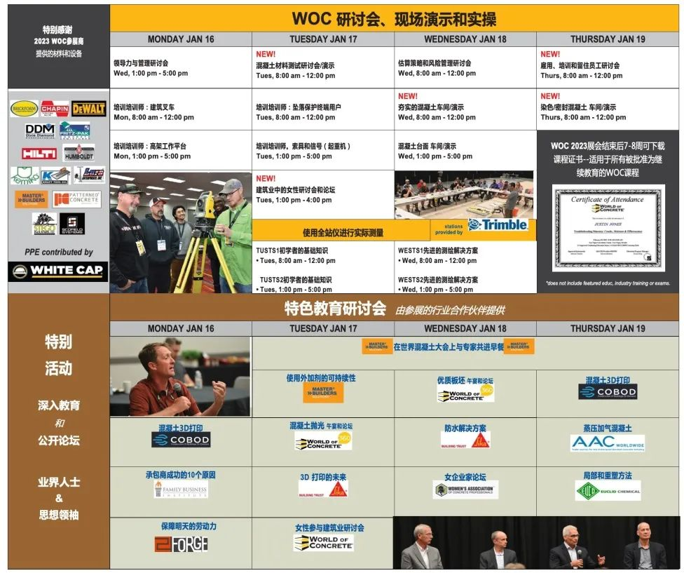 第49届WOC 2023成功举办,推动全球混凝土砌筑行业蓬勃发展! 第49届WOC 2023成功举办,推动全球混凝土砌筑行业蓬勃发展!