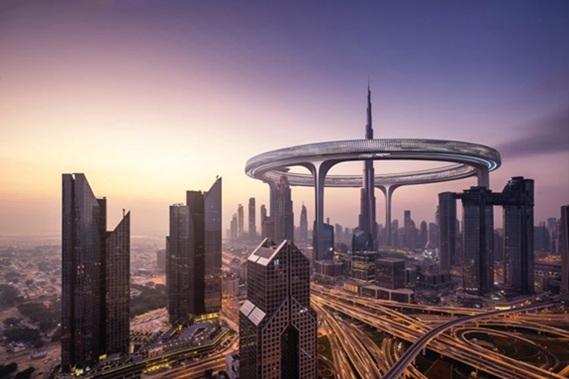 BIM建筑|建筑师提议用空中“连续大都市”包围哈利法塔 BIM建筑|建筑师提议用空中“连续大都市”包围哈利法塔