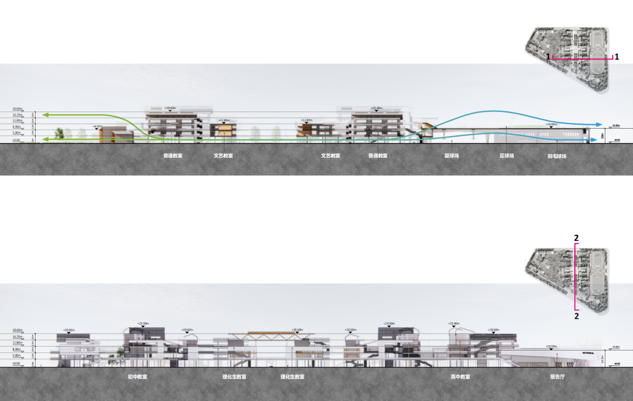 BIM建筑|湾区重点学校方案设计:佛山一中顺德学校 / AG汇创 BIM建筑|湾区重点学校方案设计:佛山一中顺德学校 / AG汇创