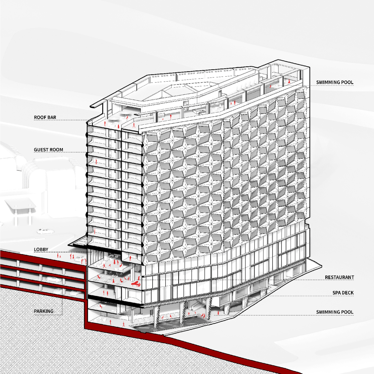 BIM建筑|洛杉矶环球影城希尔顿酒店扩建 / 朱培栋-line+建筑事务所 BIM建筑|洛杉矶环球影城希尔顿酒店扩建 / 朱培栋-line+建筑事务所