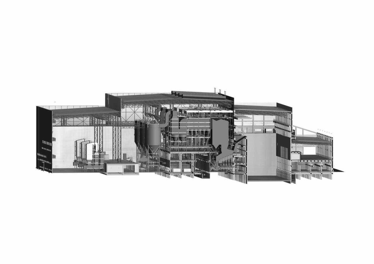 BIM建筑|锡东生活垃圾焚烧发电厂外立面改造 / 广州华科工程技术有限公司 BIM建筑|锡东生活垃圾焚烧发电厂外立面改造 / 广州华科工程技术有限公司