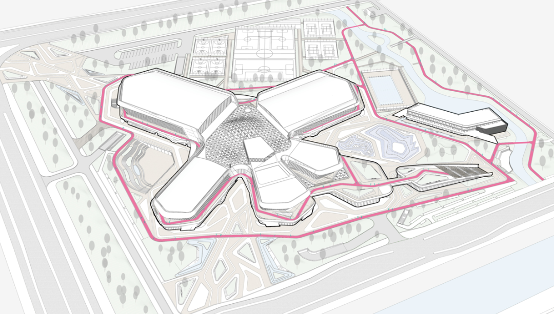BIM建筑|体育运动催化城市生活:桐乡市全民健身中心暨李宁体育园 / PTD柏涛设计 BIM建筑|体育运动催化城市生活:桐乡市全民健身中心暨李宁体育园 / PTD柏涛设计