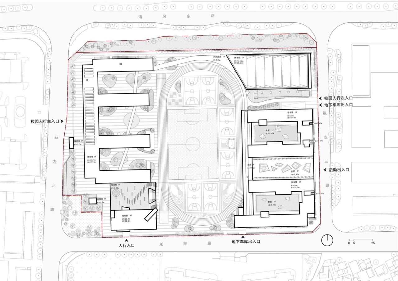 BIM建筑|南海桂城金桂高中 / 竖梁社 BIM建筑|南海桂城金桂高中 / 竖梁社