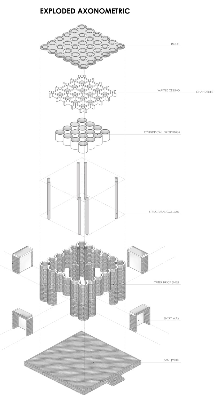 BIM建筑| 陵墓纪念堂,混凝土圆柱‘滴落’ / Sthapotik BIM建筑| 陵墓纪念堂,混凝土圆柱‘滴落’ / Sthapotik