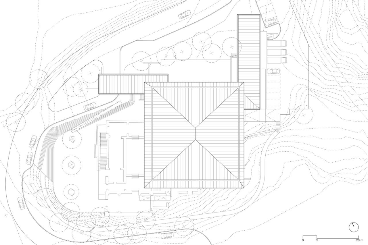 BIM建筑|城墙之中的活动中心 / Triangular BIM建筑|城墙之中的活动中心 / Triangular