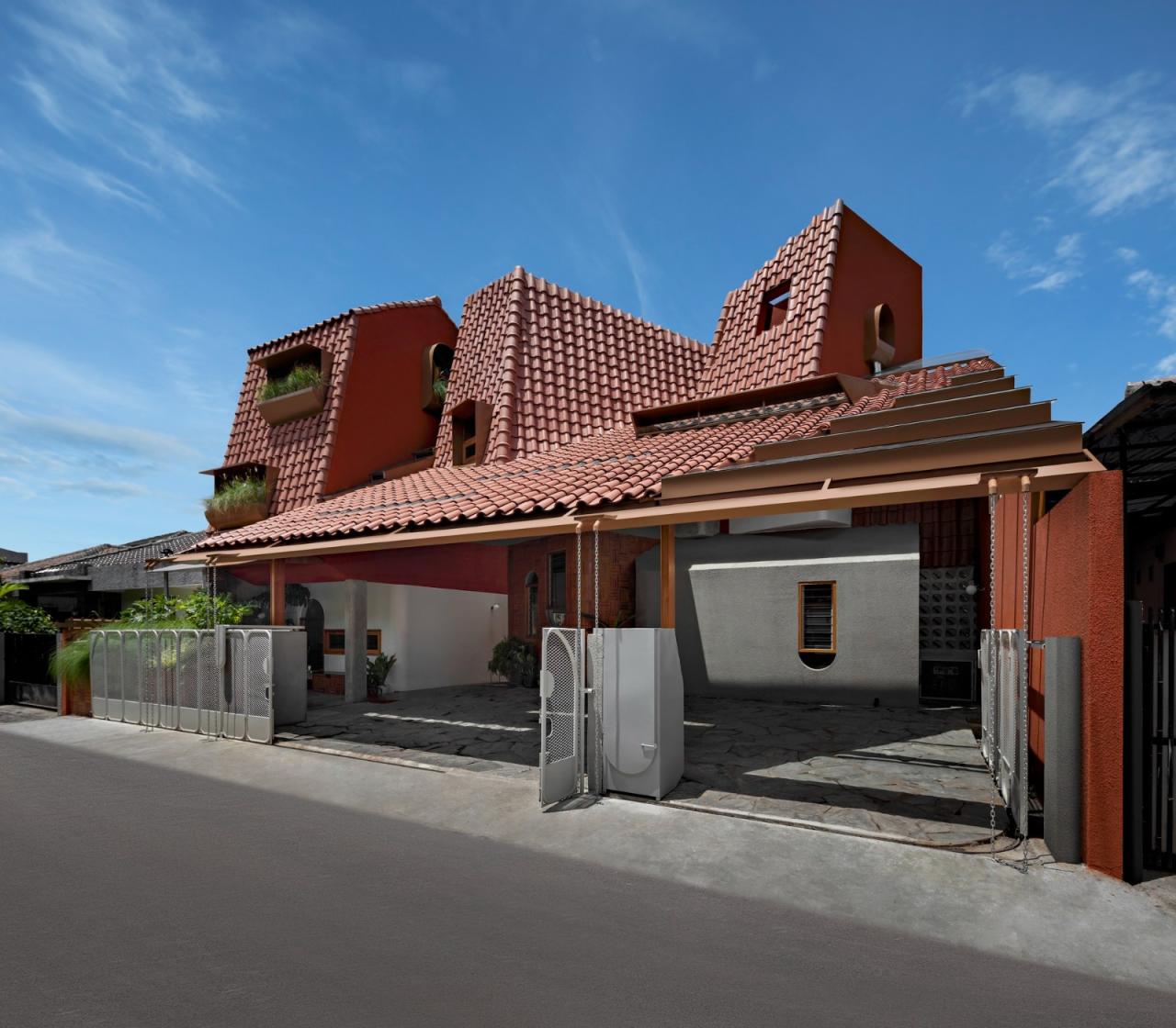 BIM建筑|爪哇屋顶+旋转房间,分心的房子 / Ismail Solehudin Architecture BIM建筑|爪哇屋顶+旋转房间,分心的房子 / Ismail Solehudin Architecture