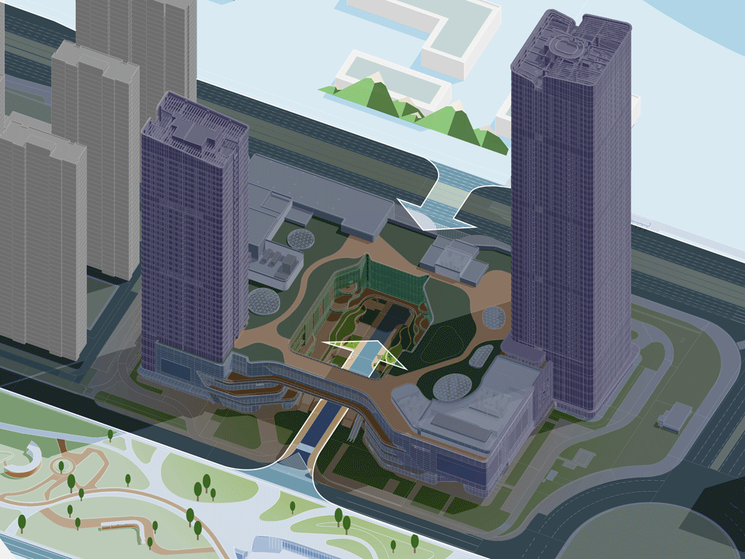 BIM建筑|长沙招商梅溪湖花园城方案首发:【二十四时·森活童行】科技生态有氧MALL / 三益中国 BIM建筑|长沙招商梅溪湖花园城方案首发:【二十四时·森活童行】科技生态有氧MALL / 三益中国