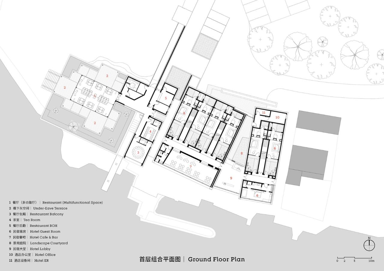 BIM建筑|泊船与人烟,曲水善湾船坞民宿 / goa大象设计 BIM建筑|泊船与人烟,曲水善湾船坞民宿 / goa大象设计