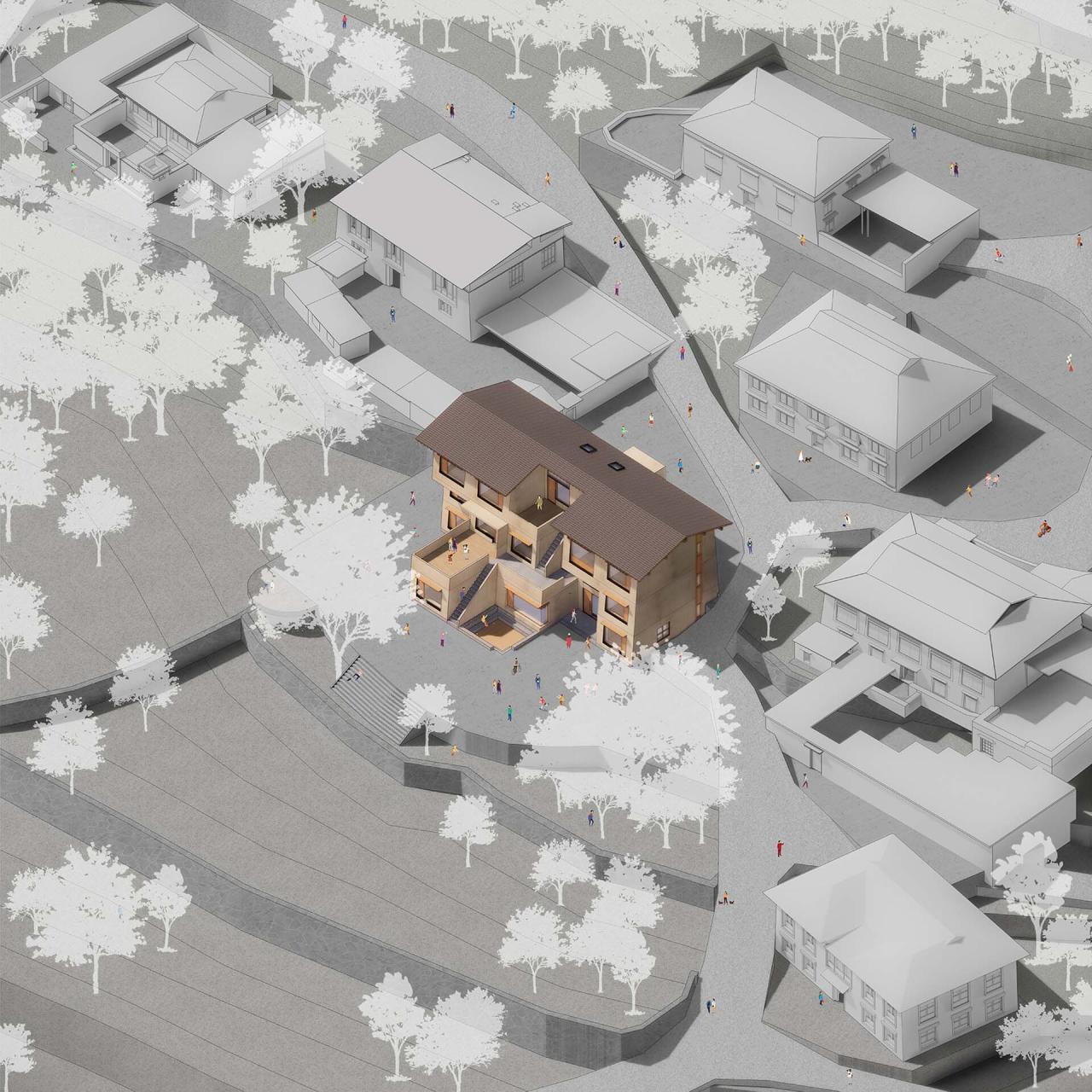 BIM建筑|雪山下的碉房-西藏嘎玛溪卡民宿 / hyperSity Architects BIM建筑|雪山下的碉房-西藏嘎玛溪卡民宿 / hyperSity Architects