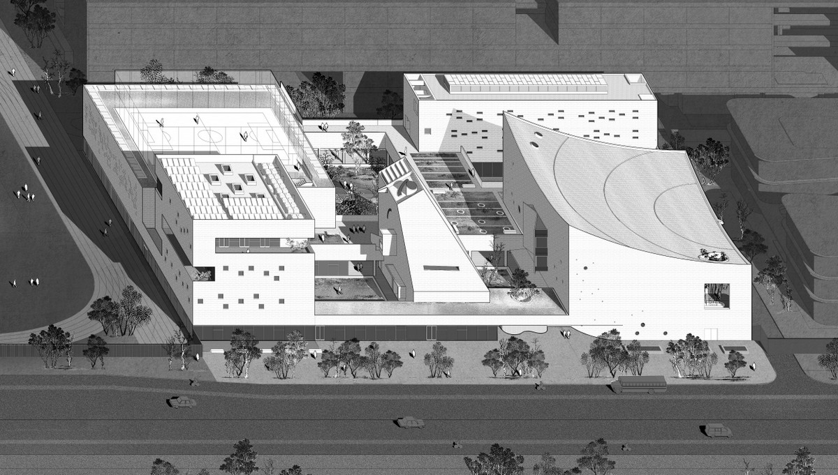 BIM建筑|山峰书院,苏州山峰双语学校文体中心 / OPEN 建筑事务所 BIM建筑|山峰书院,苏州山峰双语学校文体中心 / OPEN 建筑事务所