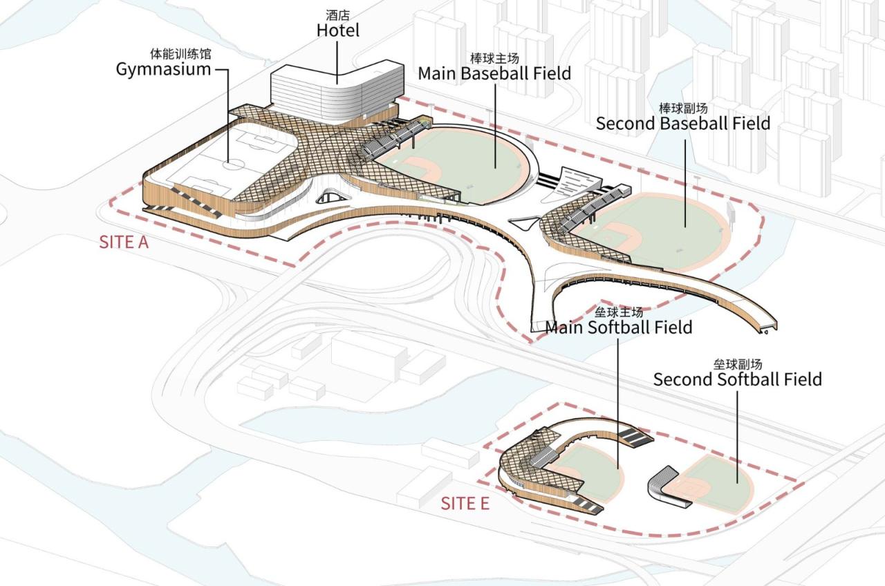 BIM建筑|杭州亚运会棒垒球体育文化中心 / 浙大院-建筑四院 BIM建筑|杭州亚运会棒垒球体育文化中心 / 浙大院-建筑四院