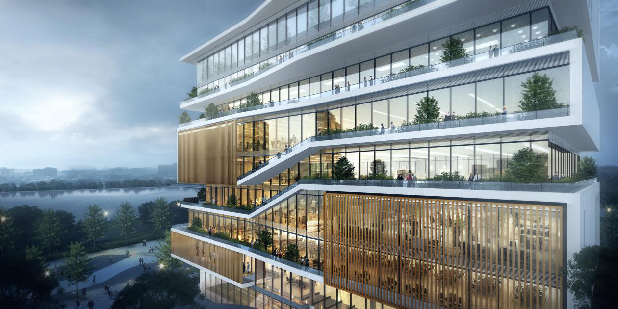 BIM建筑|立于水乡新区的精神堡垒:东莞水乡科创二期 / 森磊国际 BIM建筑|立于水乡新区的精神堡垒:东莞水乡科创二期 / 森磊国际
