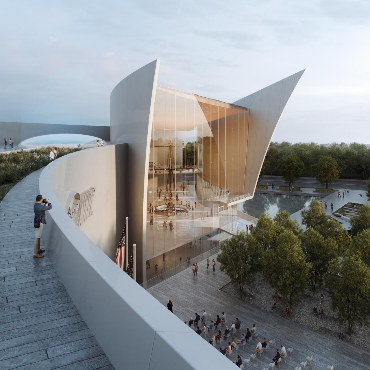 BIM建筑|美国海军新国家博物馆入围方案揭晓:Perkins&Will方案展示 BIM建筑|美国海军新国家博物馆入围方案揭晓:Perkins&Will方案展示