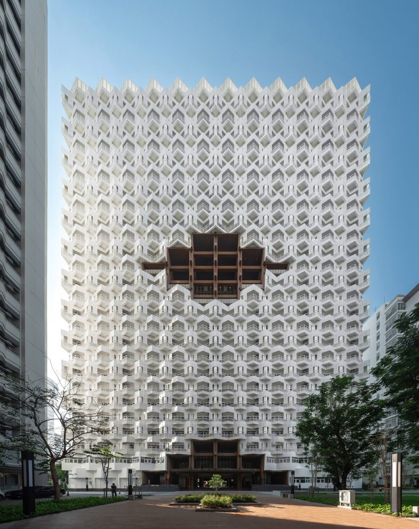 BIM建筑|泰国规划工作室设计立面曲折的公寓楼 BIM建筑|泰国规划工作室设计立面曲折的公寓楼