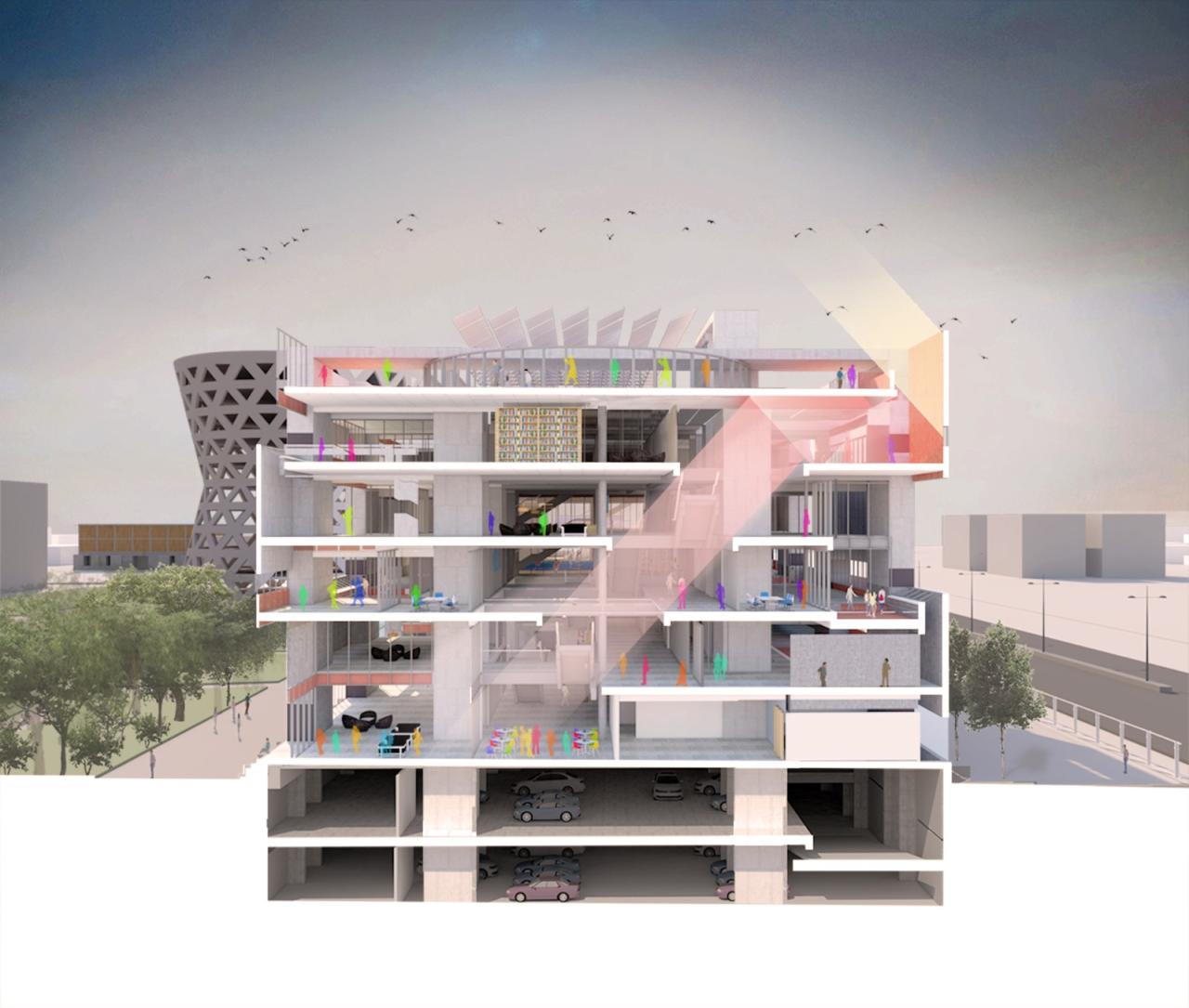 BIM建筑|艾哈迈达巴德大学中心 / Stephane Paumier Architects BIM建筑|艾哈迈达巴德大学中心 / Stephane Paumier Architects