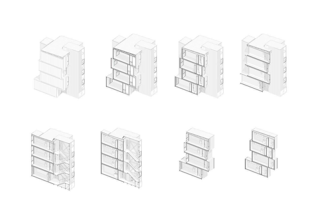 BIM建筑|集装箱宿舍 / Ian Hsü + Gabriel Rudolphy BIM建筑|集装箱宿舍 / Ian Hsü + Gabriel Rudolphy