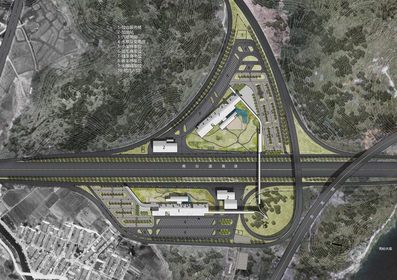 BIM建筑|瞬间公园 INSTANT PARK:甬台温高速公路改扩建工程院桥服务区设计方案 / 也似建筑 BIM建筑|瞬间公园 INSTANT PARK:甬台温高速公路改扩建工程院桥服务区设计方案 / 也似建筑