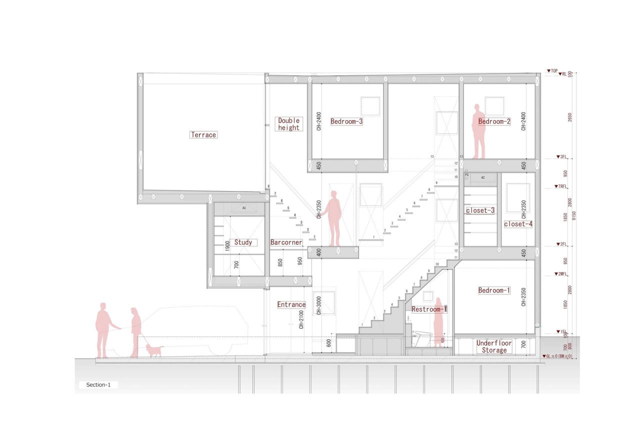 BIM建筑|错层悬挑结构,Shimouma住宅 / I.R.A. BIM建筑|错层悬挑结构,Shimouma住宅 / I.R.A.