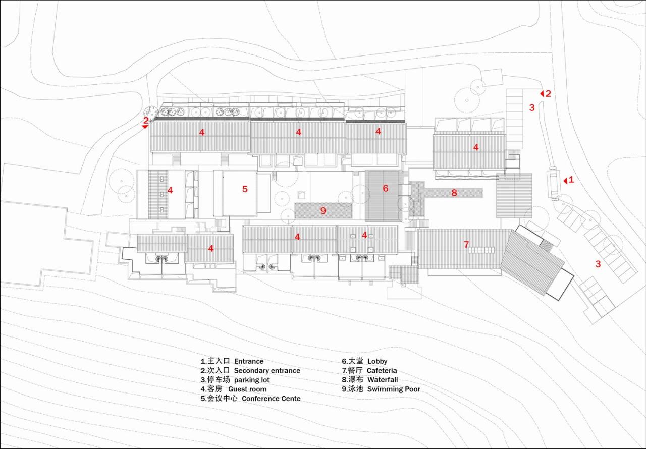 BIM建筑|瀑布下的诗意栖居:尧珈•瀑布村 /上海尧舜建筑设计有限公司 BIM建筑|瀑布下的诗意栖居:尧珈•瀑布村 /上海尧舜建筑设计有限公司