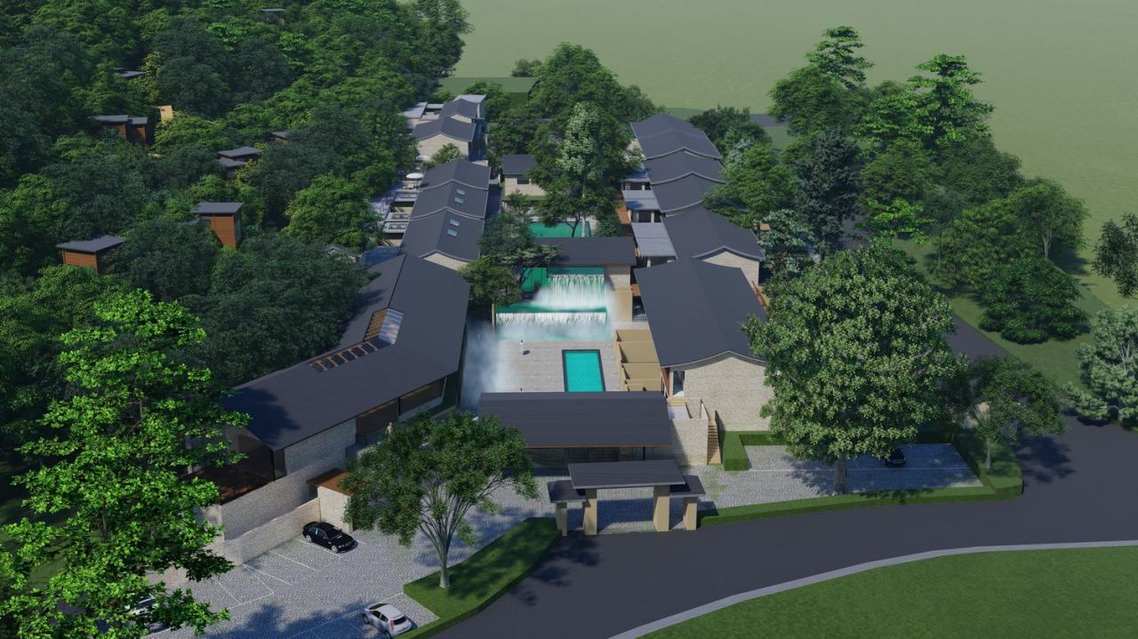 BIM建筑|瀑布下的诗意栖居:尧珈•瀑布村 /上海尧舜建筑设计有限公司 BIM建筑|瀑布下的诗意栖居:尧珈•瀑布村 /上海尧舜建筑设计有限公司