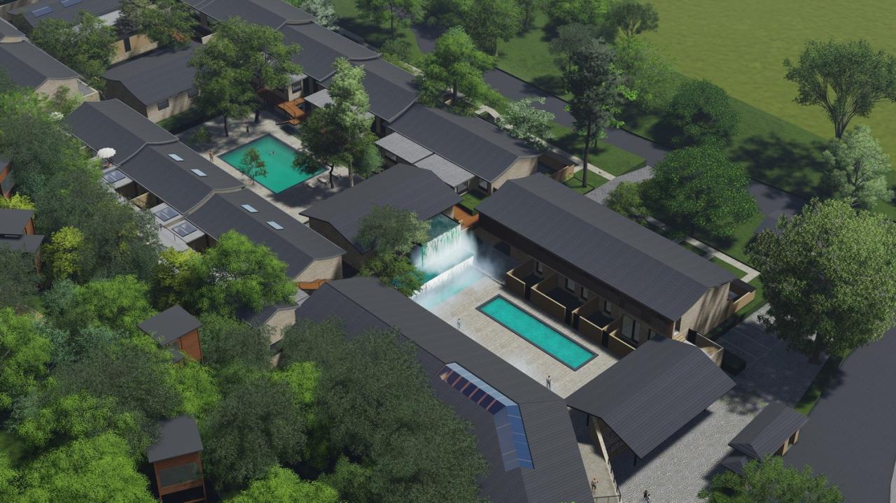 BIM建筑|瀑布下的诗意栖居:尧珈•瀑布村 /上海尧舜建筑设计有限公司 BIM建筑|瀑布下的诗意栖居:尧珈•瀑布村 /上海尧舜建筑设计有限公司
