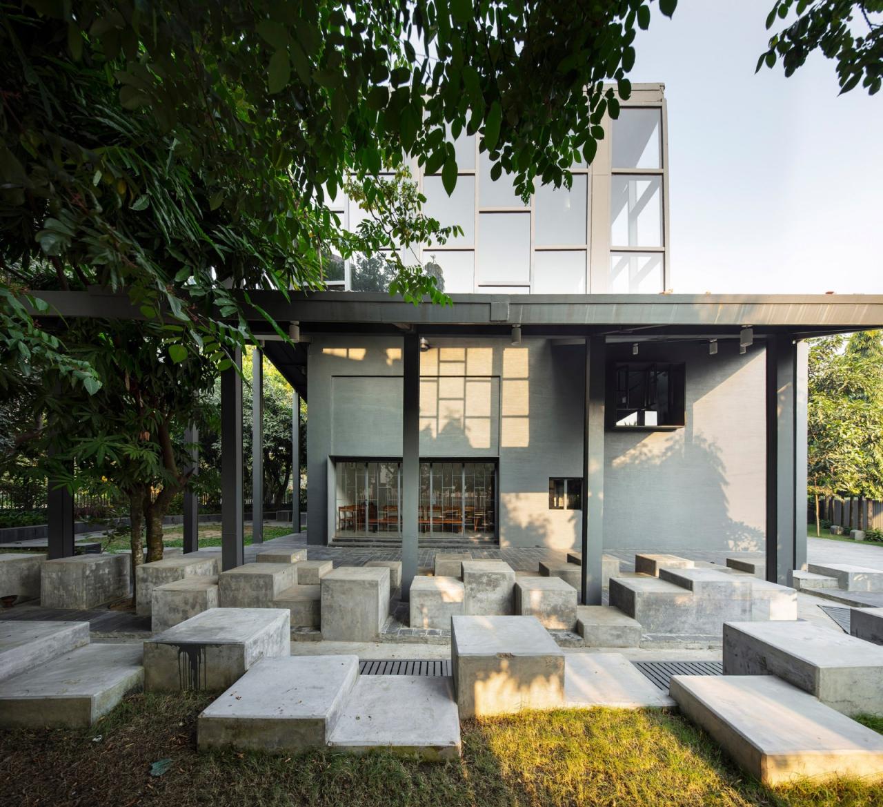 BIM建筑|Arthshila文化中心 – 文化适应及再利用私人基础设施 / Abin Design Studio BIM建筑|Arthshila文化中心 – 文化适应及再利用私人基础设施 / Abin Design Studio