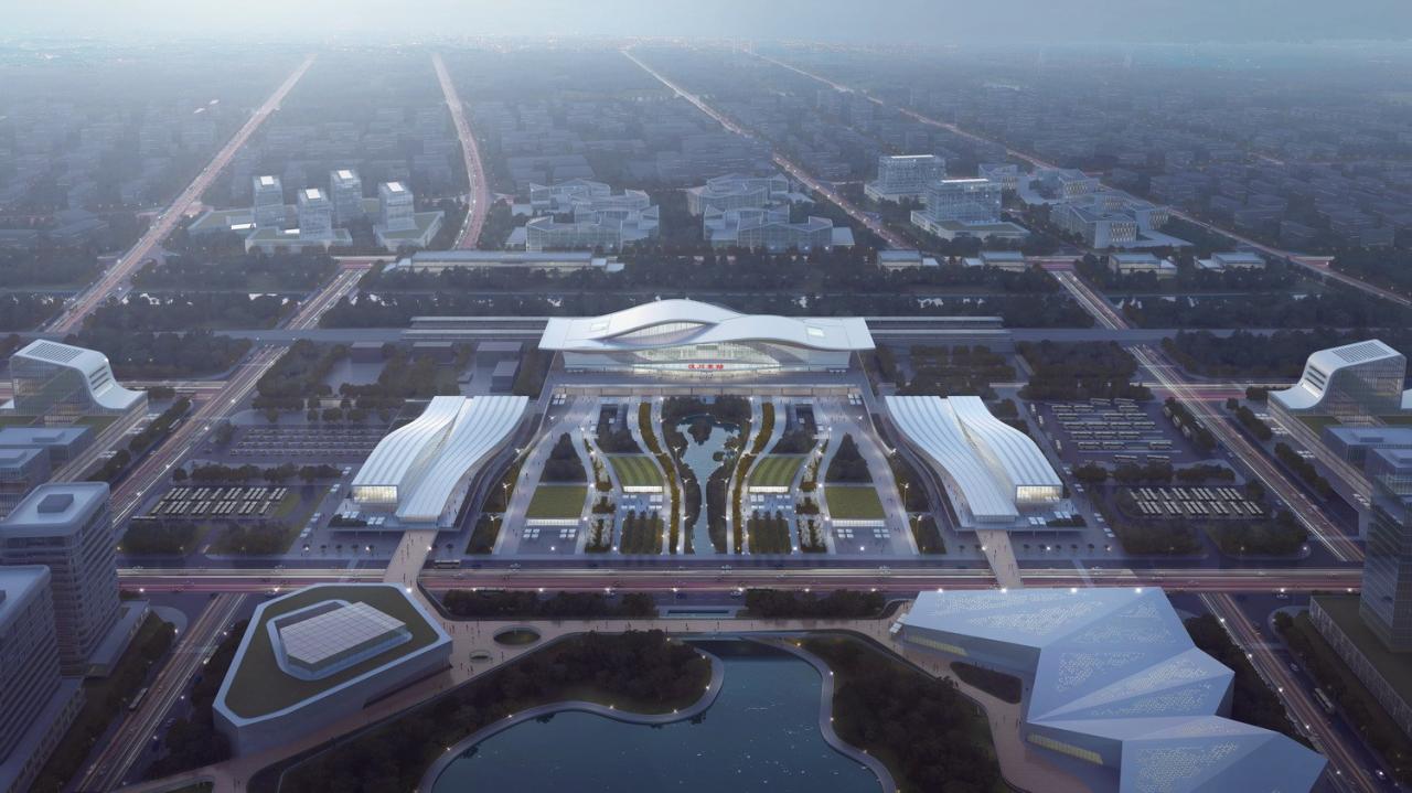 BIM建筑|新建沪渝蓉高铁武宜段——汉川东站 / 中南建筑设计院股份有限公司 BIM建筑|新建沪渝蓉高铁武宜段——汉川东站 / 中南建筑设计院股份有限公司