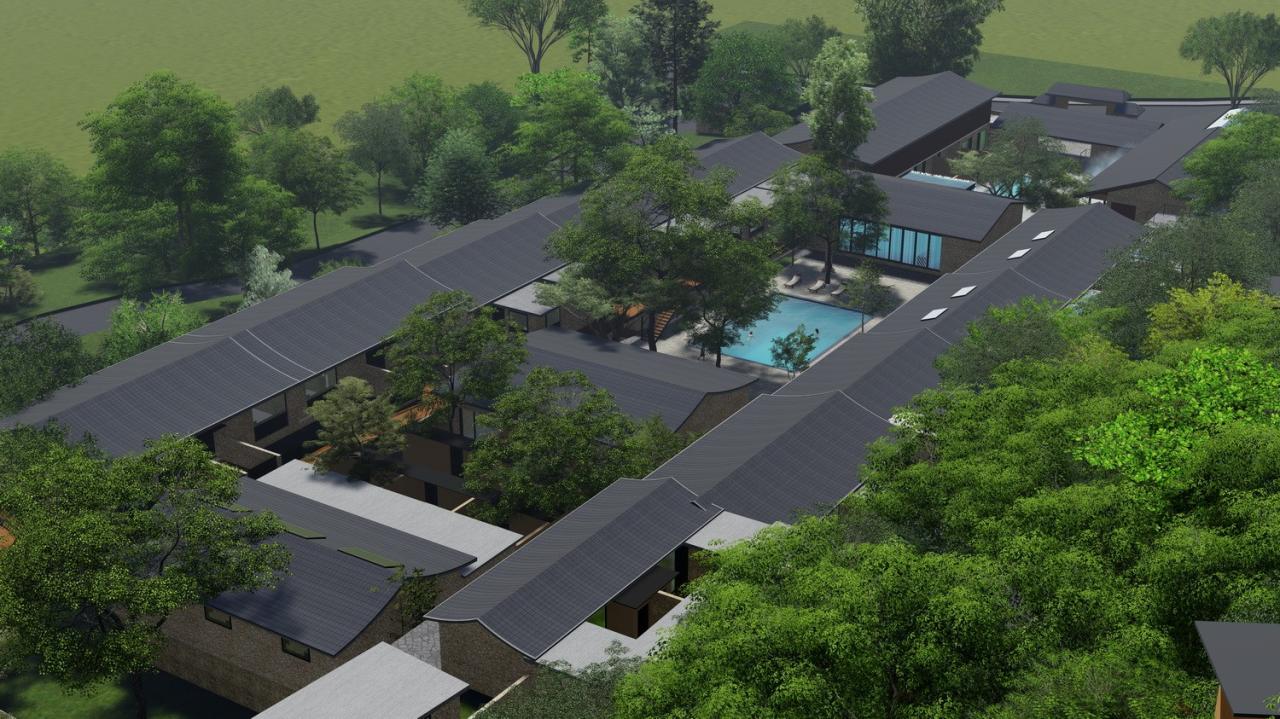 BIM建筑|瀑布下的诗意栖居:尧珈•瀑布村 /上海尧舜建筑设计有限公司 BIM建筑|瀑布下的诗意栖居:尧珈•瀑布村 /上海尧舜建筑设计有限公司
