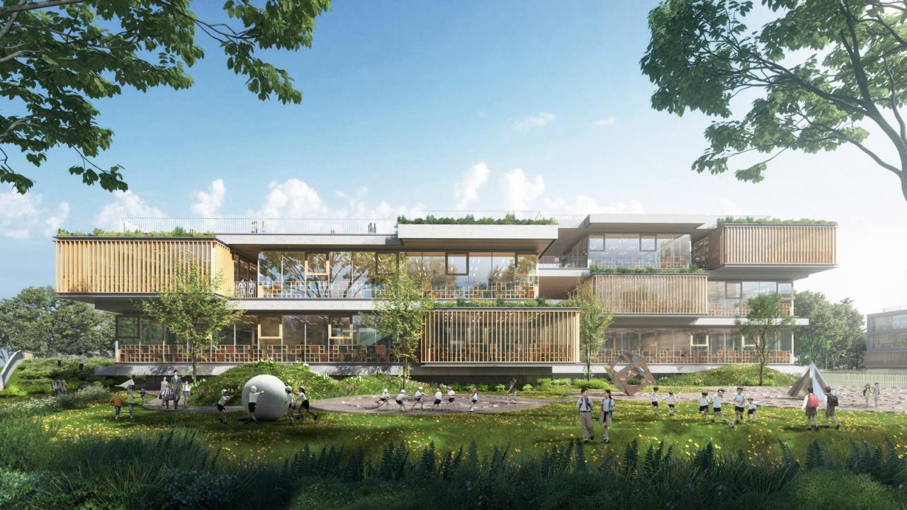 BIM建筑|拥抱童真的“绿野小镇” 原创 :杭州钱江新城的未来校园 / 10 Design BIM建筑|拥抱童真的“绿野小镇” 原创 :杭州钱江新城的未来校园 / 10 Design
