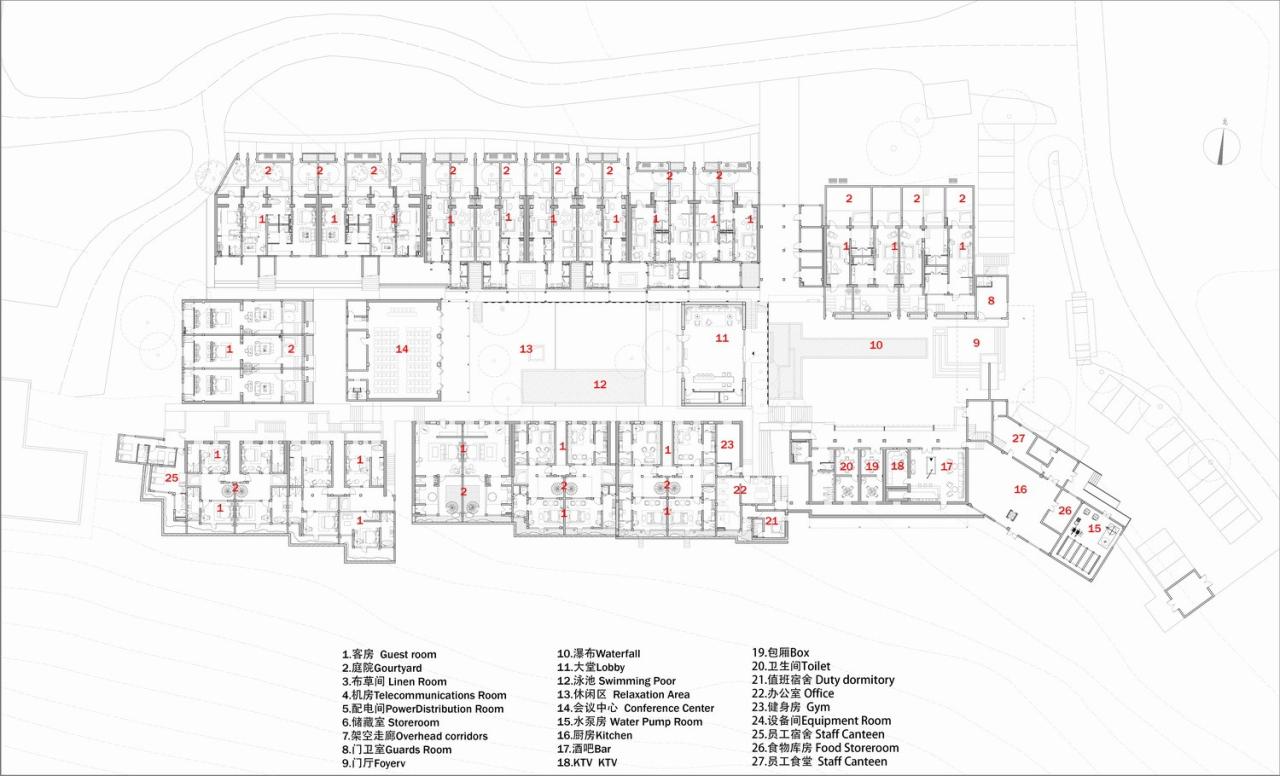 BIM建筑|瀑布下的诗意栖居:尧珈•瀑布村 /上海尧舜建筑设计有限公司 BIM建筑|瀑布下的诗意栖居:尧珈•瀑布村 /上海尧舜建筑设计有限公司