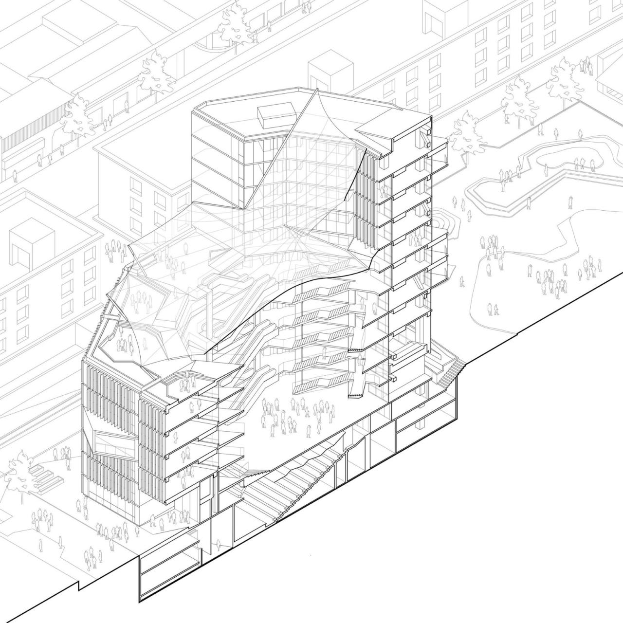 BIM建筑|楼梯漫步,圣地亚哥大学商业与经济学院 FAE / Marsino Arquitectura BIM建筑|楼梯漫步,圣地亚哥大学商业与经济学院 FAE / Marsino Arquitectura