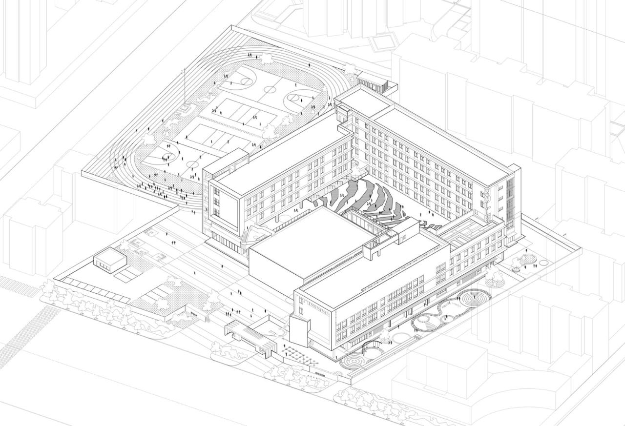BIM建筑|县城里的新学校:送你一匹小马 / 上海立木建筑规划 BIM建筑|县城里的新学校:送你一匹小马 / 上海立木建筑规划