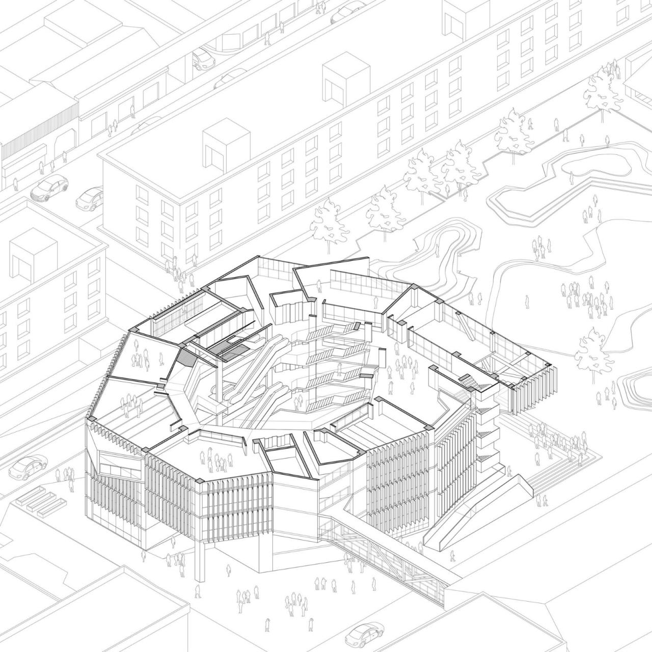 BIM建筑|楼梯漫步,圣地亚哥大学商业与经济学院 FAE / Marsino Arquitectura BIM建筑|楼梯漫步,圣地亚哥大学商业与经济学院 FAE / Marsino Arquitectura