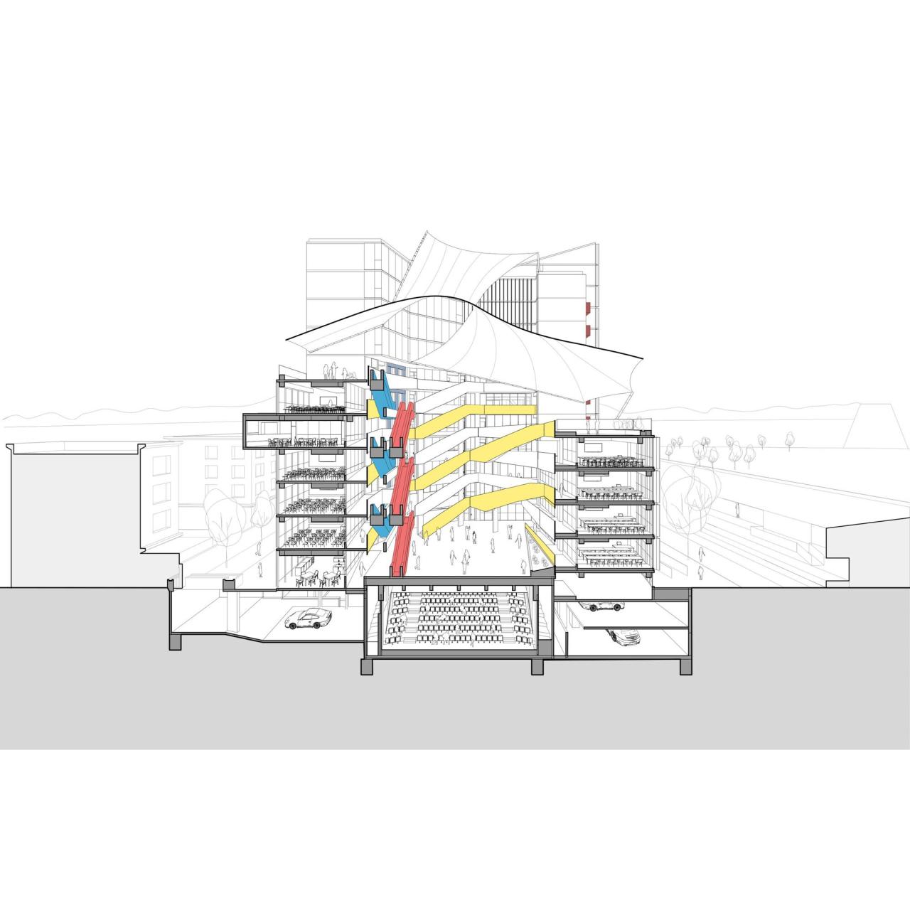 BIM建筑|楼梯漫步,圣地亚哥大学商业与经济学院 FAE / Marsino Arquitectura BIM建筑|楼梯漫步,圣地亚哥大学商业与经济学院 FAE / Marsino Arquitectura