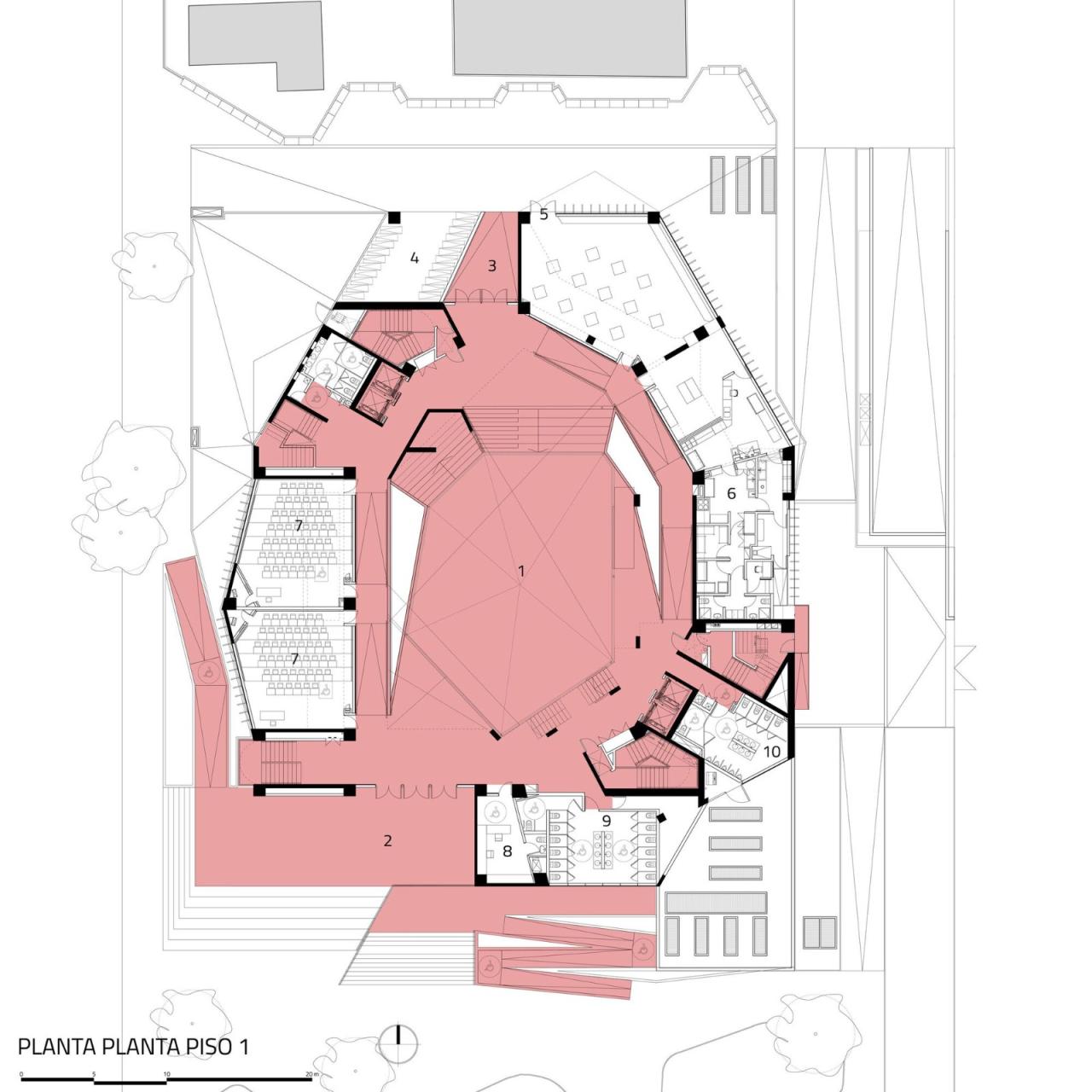 BIM建筑|楼梯漫步,圣地亚哥大学商业与经济学院 FAE / Marsino Arquitectura BIM建筑|楼梯漫步,圣地亚哥大学商业与经济学院 FAE / Marsino Arquitectura