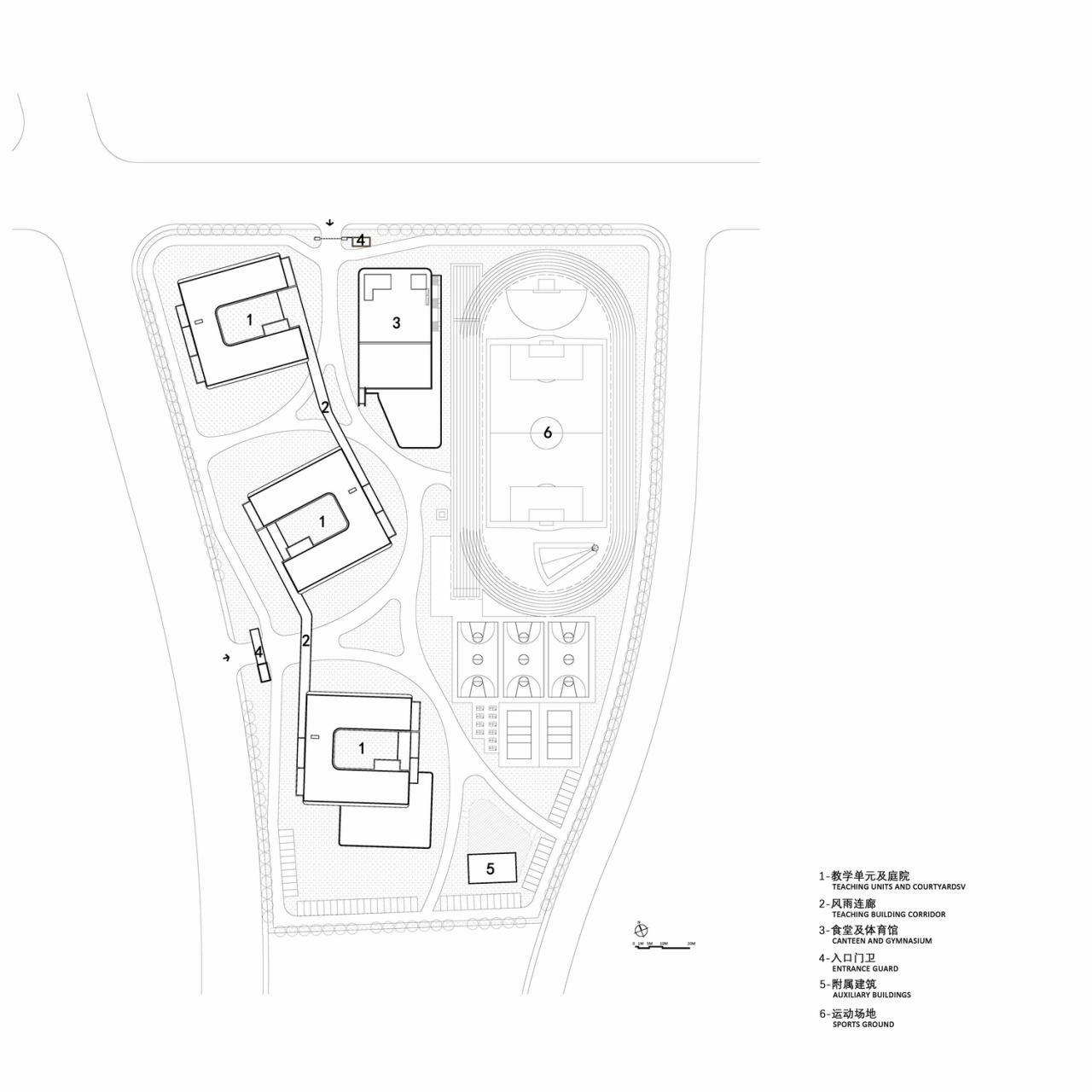 BIM建筑|自由理想的“花园城堡” :济南北康初中教育建筑群落 / UA 尤安设计 BIM建筑|自由理想的“花园城堡” :济南北康初中教育建筑群落 / UA 尤安设计