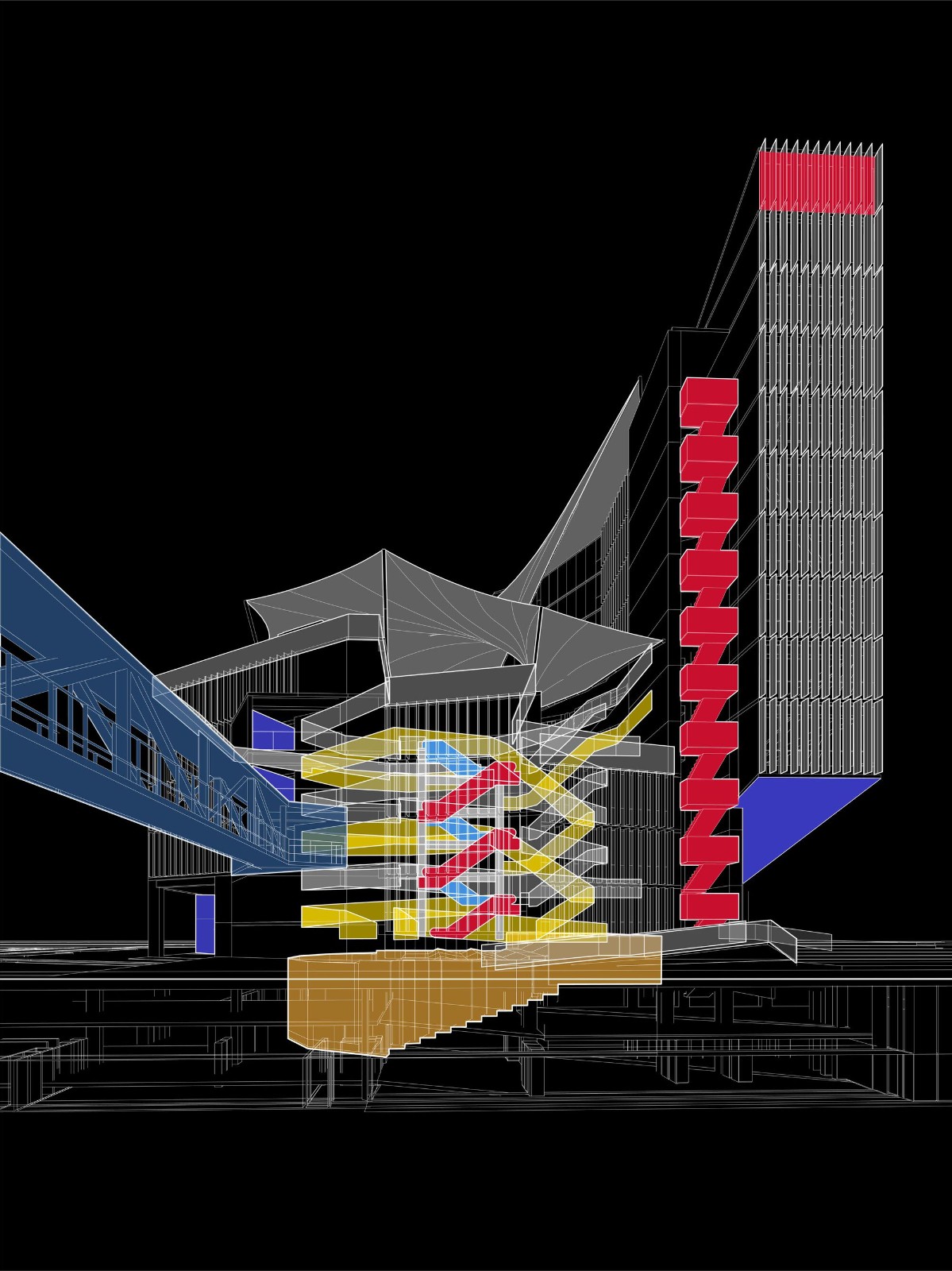 BIM建筑|楼梯漫步,圣地亚哥大学商业与经济学院 FAE / Marsino Arquitectura BIM建筑|楼梯漫步,圣地亚哥大学商业与经济学院 FAE / Marsino Arquitectura