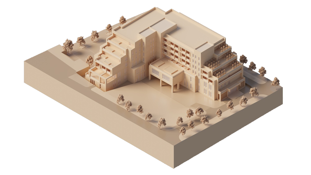 BIM建筑|多层养老中心与外部环境的互动-博元养老中心 / UUA BIM建筑|多层养老中心与外部环境的互动-博元养老中心 / UUA