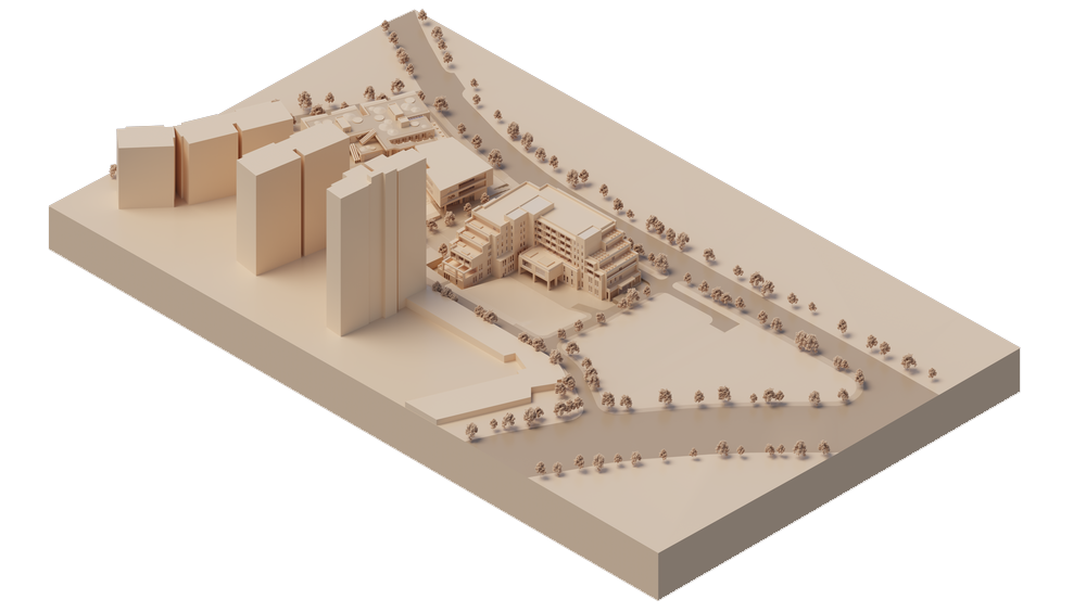 BIM建筑|多层养老中心与外部环境的互动-博元养老中心 / UUA BIM建筑|多层养老中心与外部环境的互动-博元养老中心 / UUA
